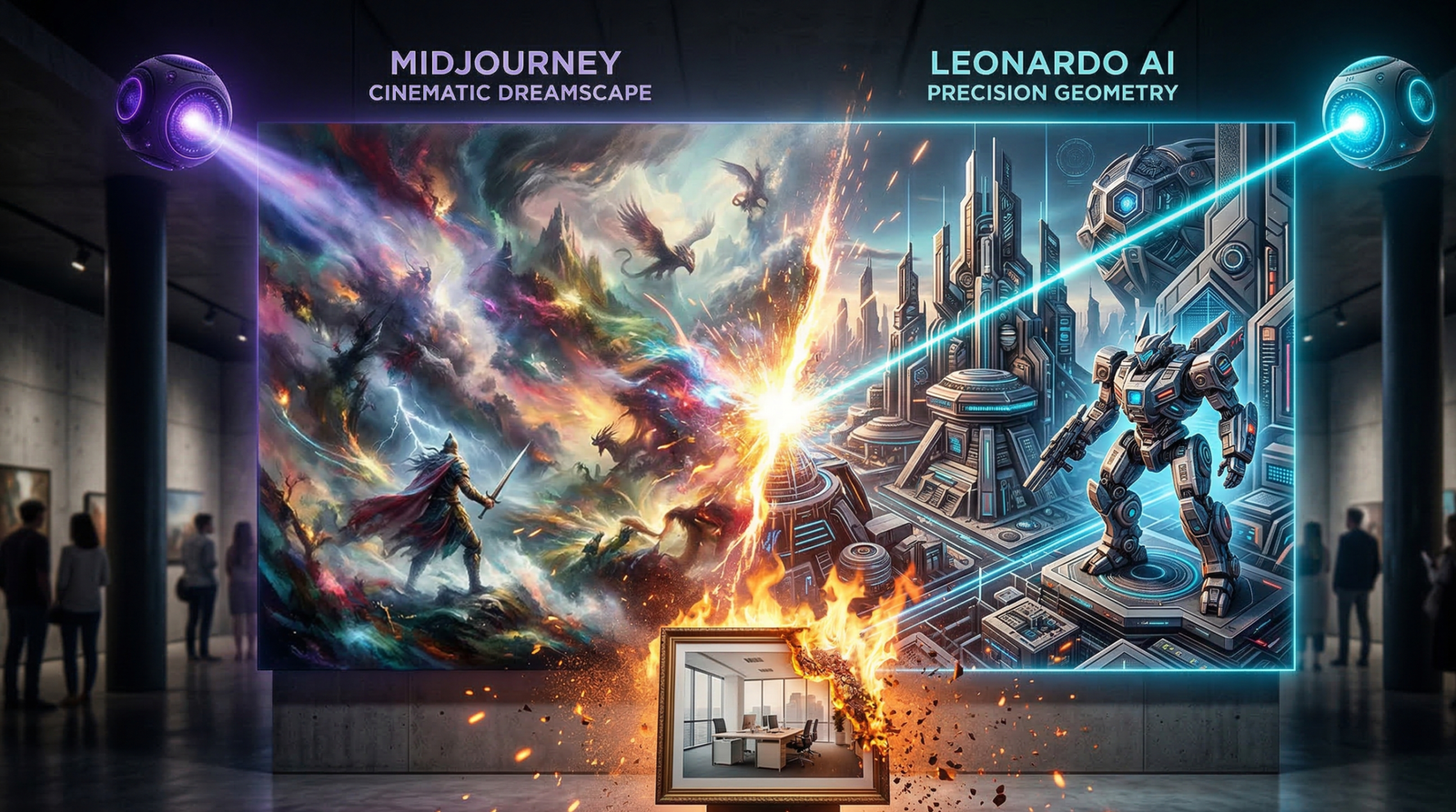 Midjourney vs Leonardo.ai battle
